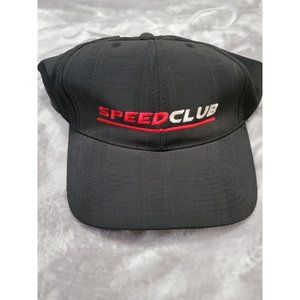Car Racing Speed Club hat cap black adjustable strap‎